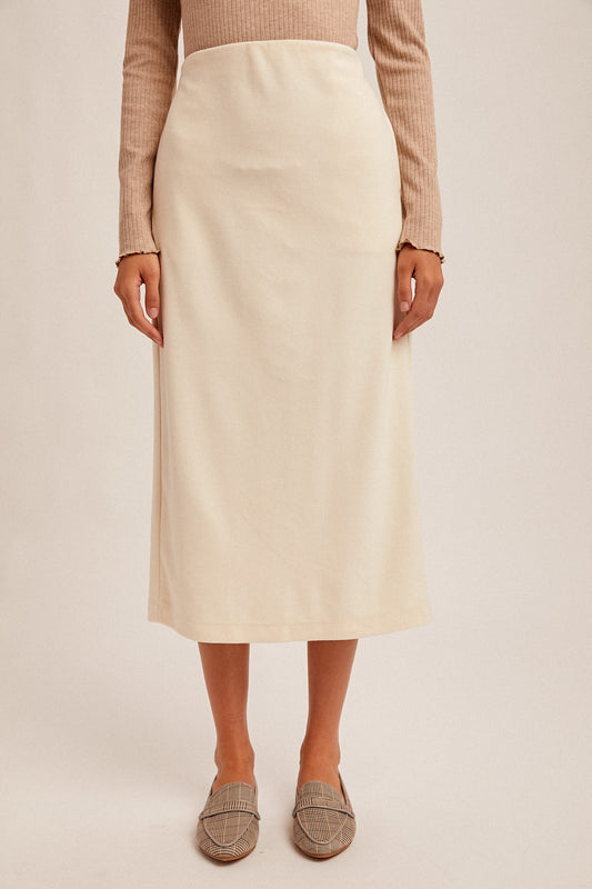 Brush Textured Midi Skirt