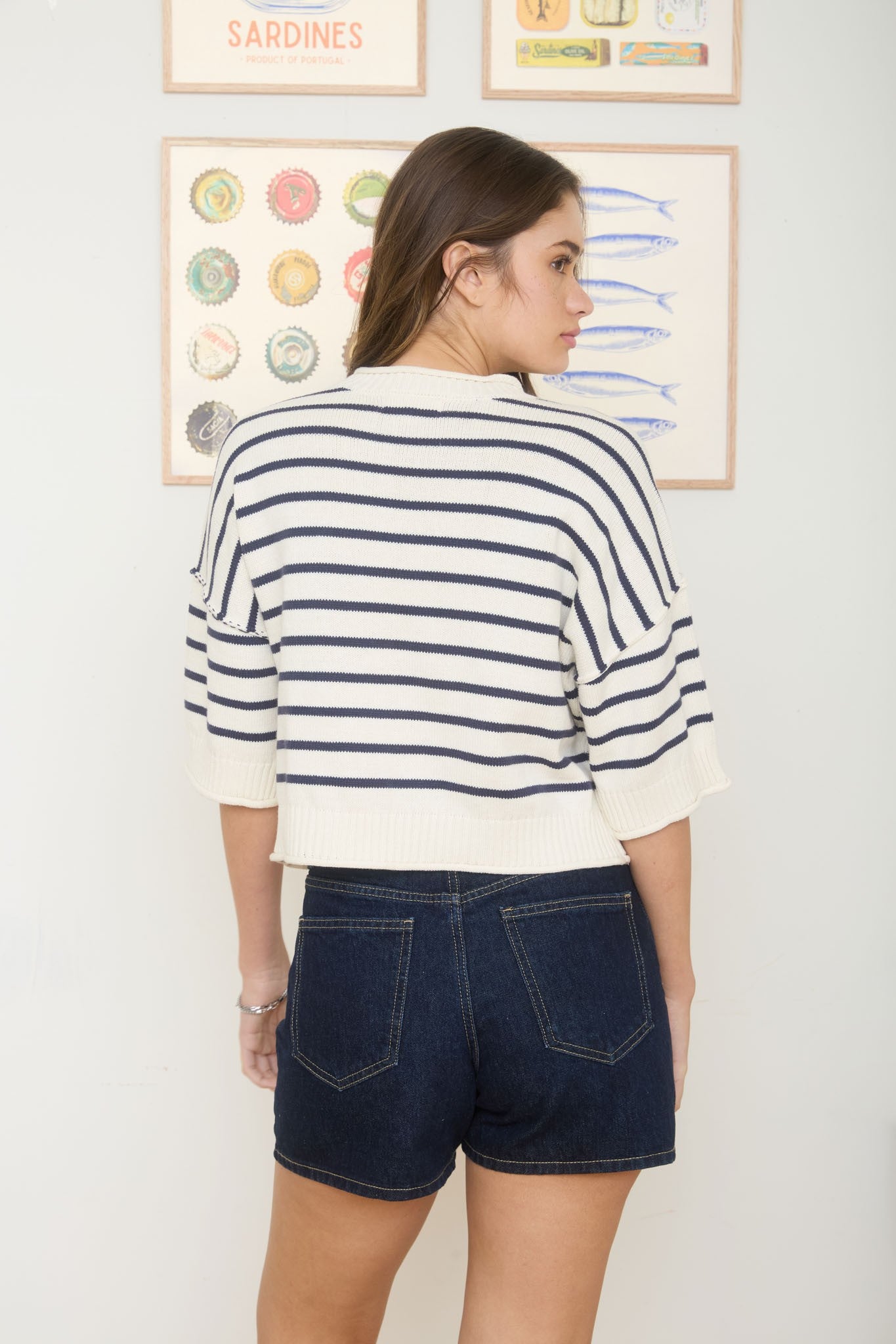 Stripe Drop Shoulder Sweater