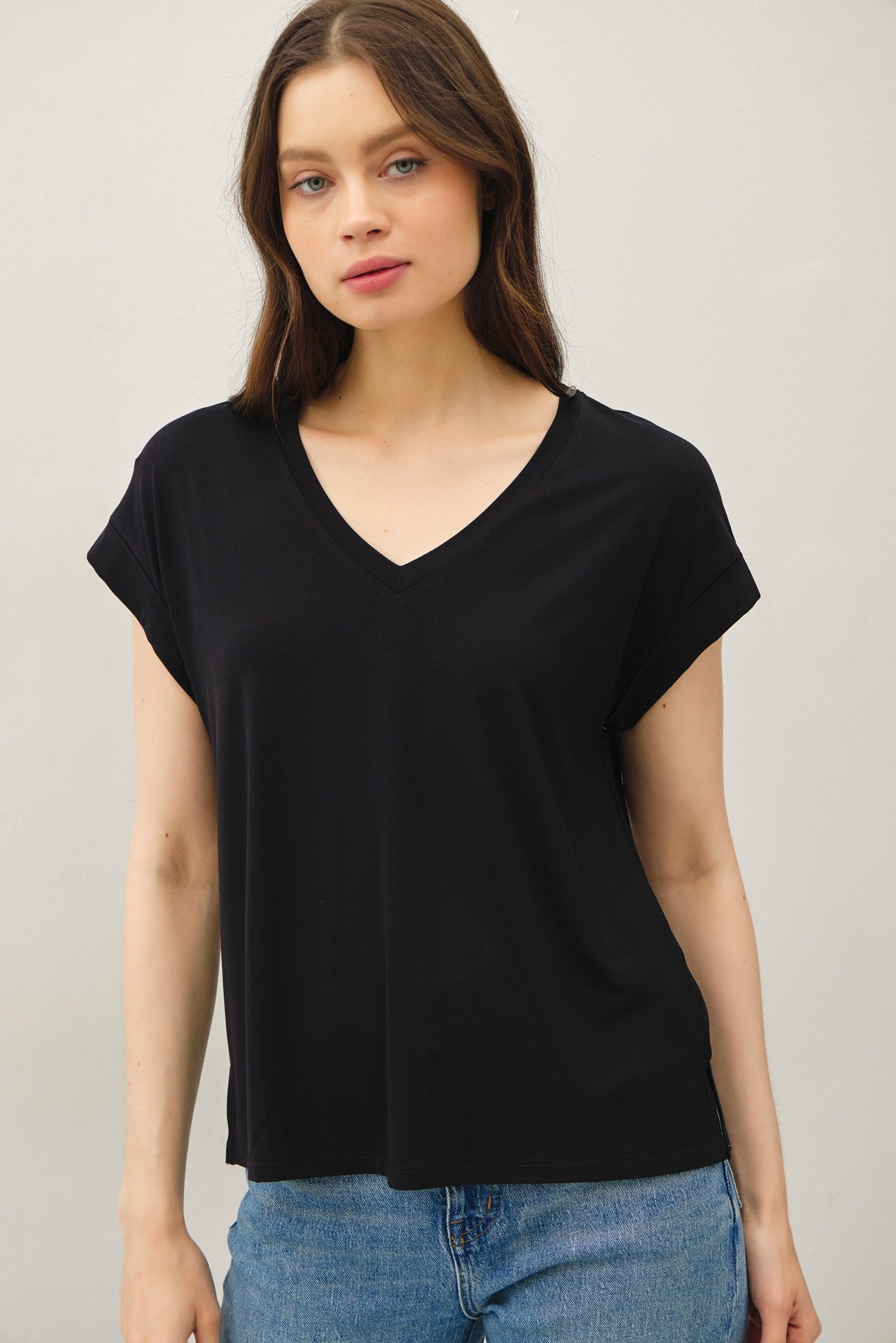 Soft V-neck T-shirt