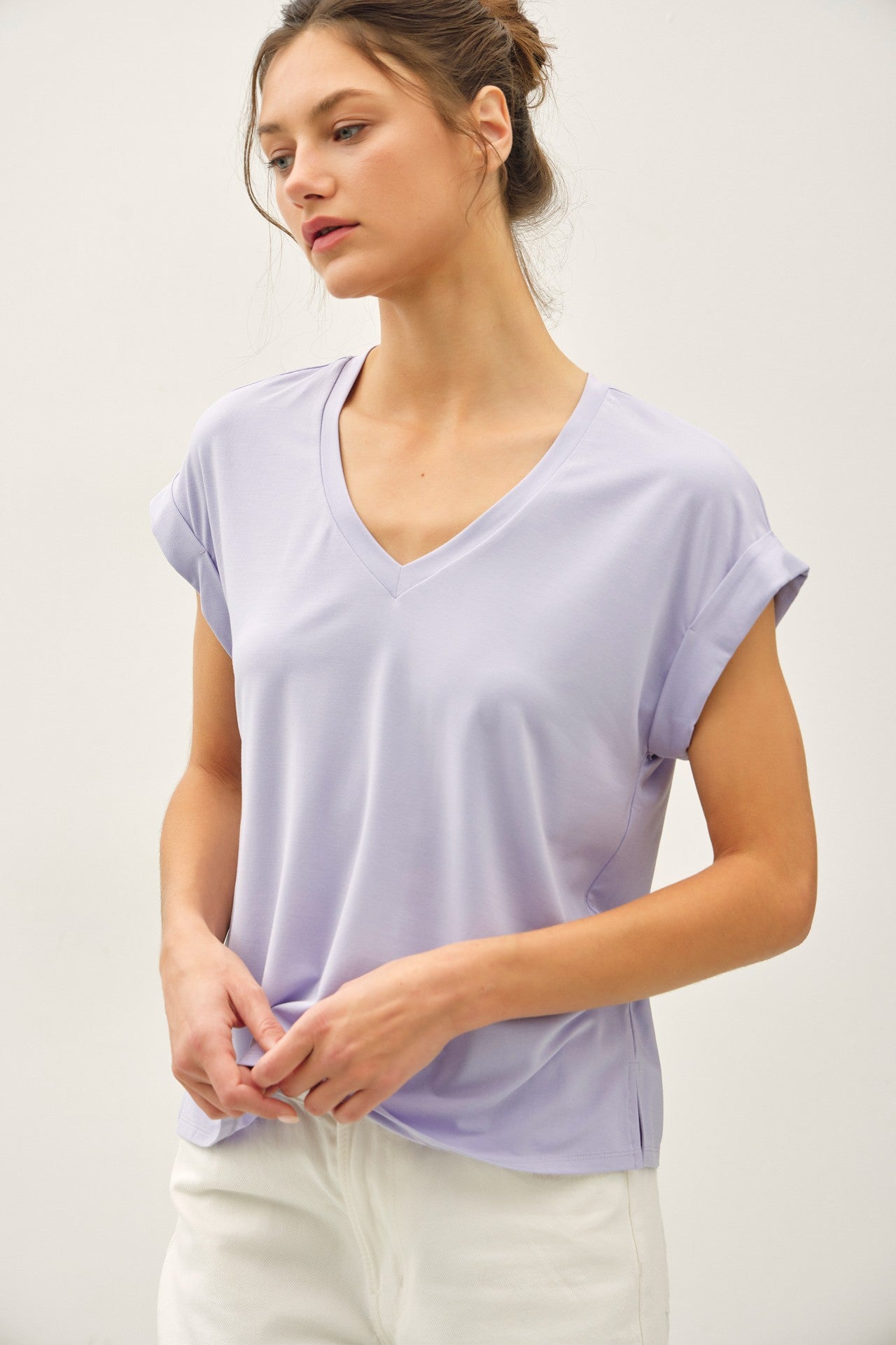 Soft V-neck T-shirt