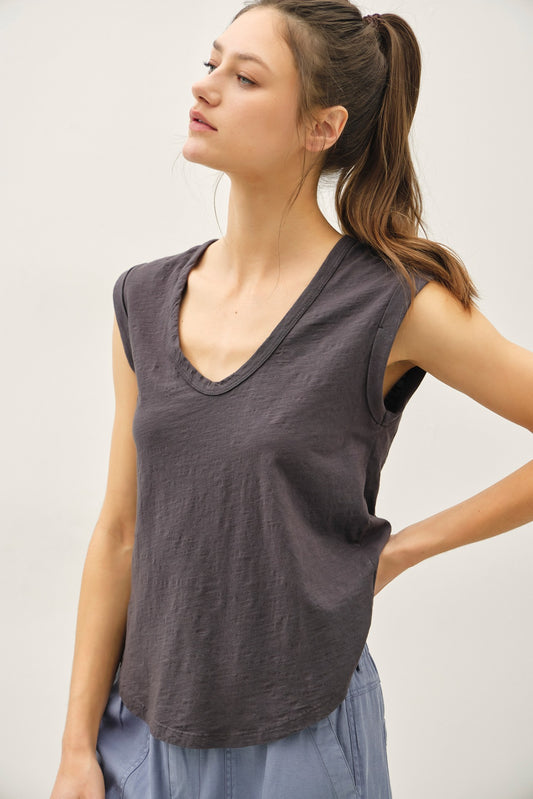 Shade-basic Garment Dyed Top