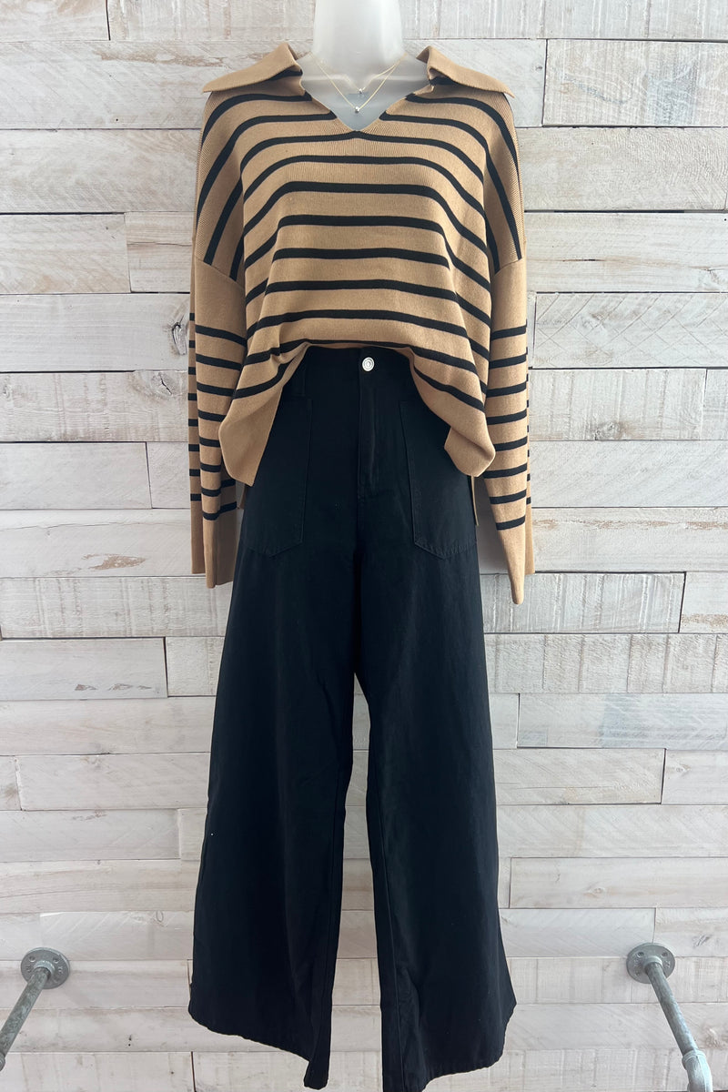 Wide Leg Pants- Black