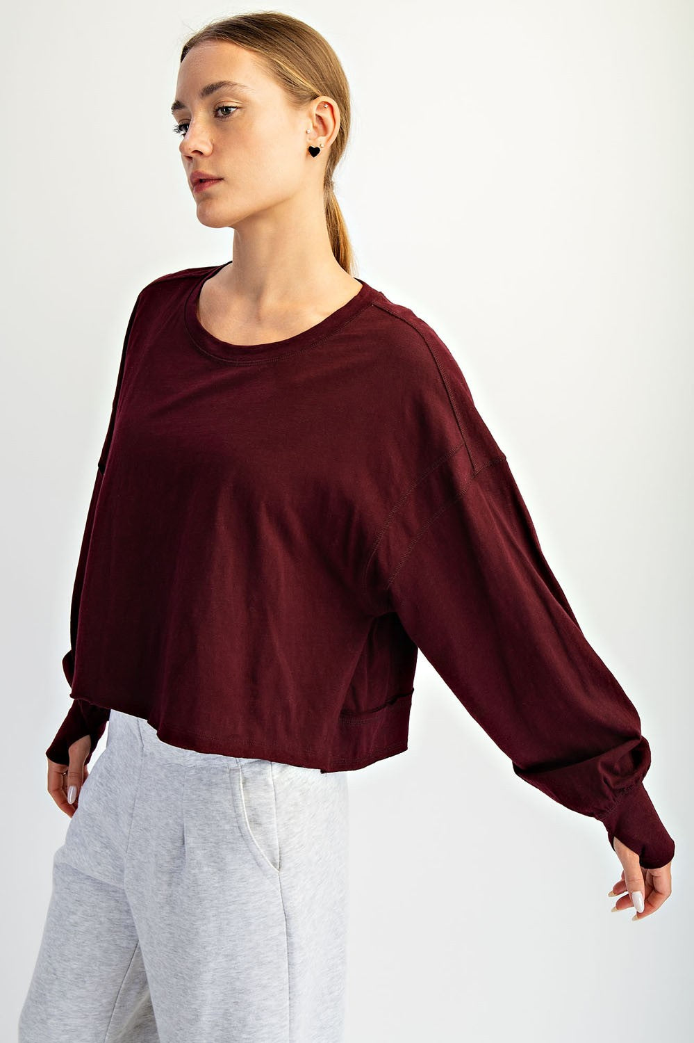 Open Back Long Sleeve Top