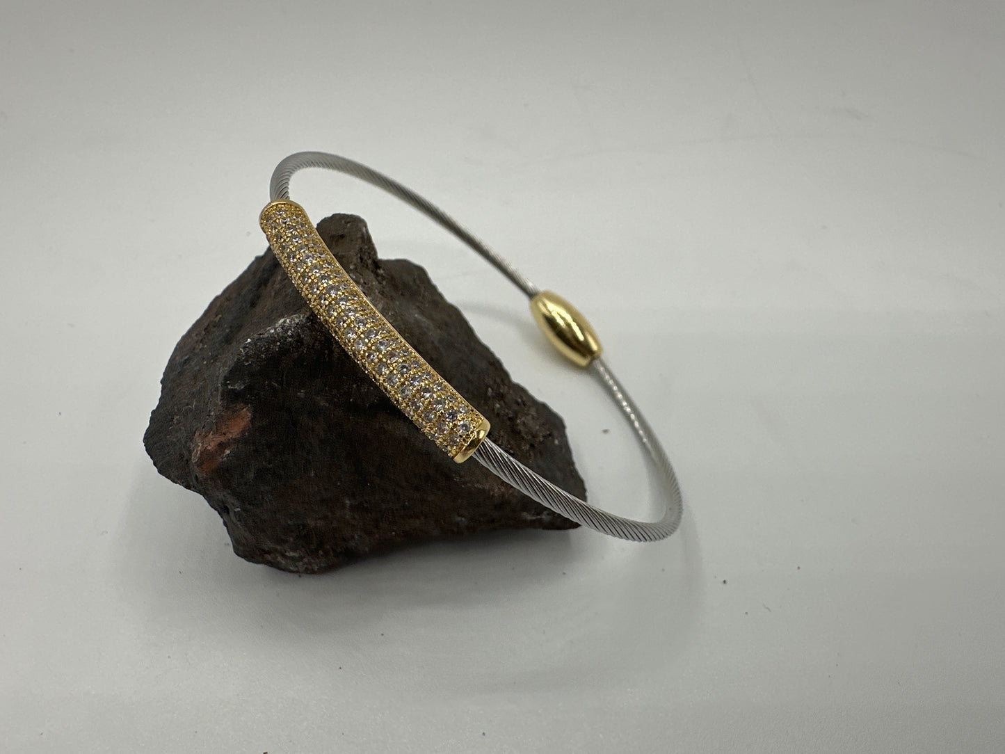 18K PVD Two-Tone Aurora Bar Bracelet