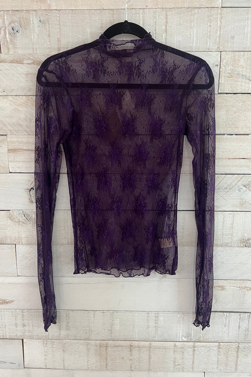 Sheer Lace Top- Dark Purple