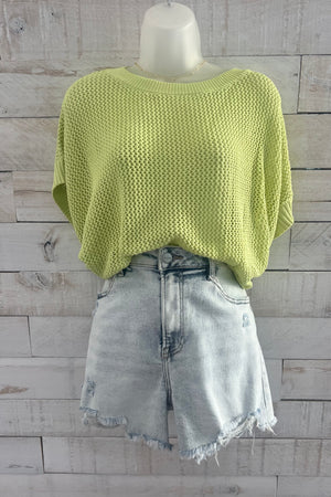 Oversized Knit Top- Green