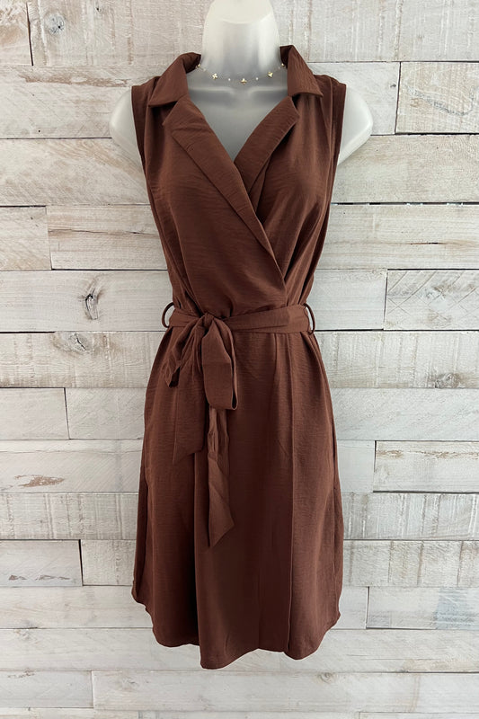 Collared Wrap Dress