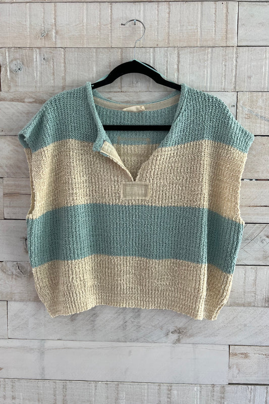 Striped Sleeveless Sweater
