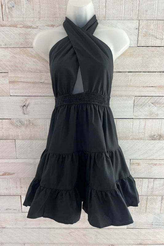 Halter Neck Tiered Dress