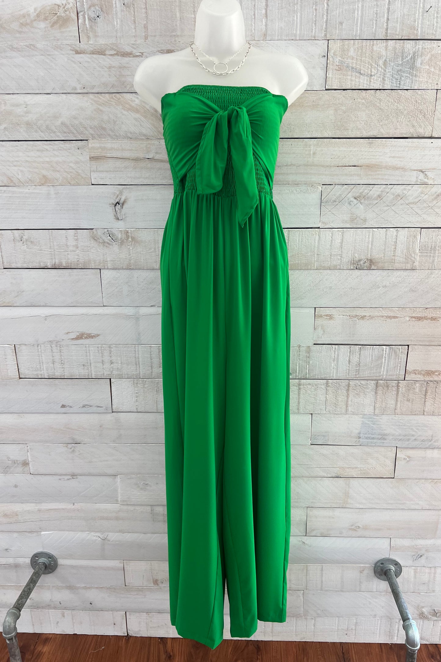 Strapless Tie Front Jumpsuit