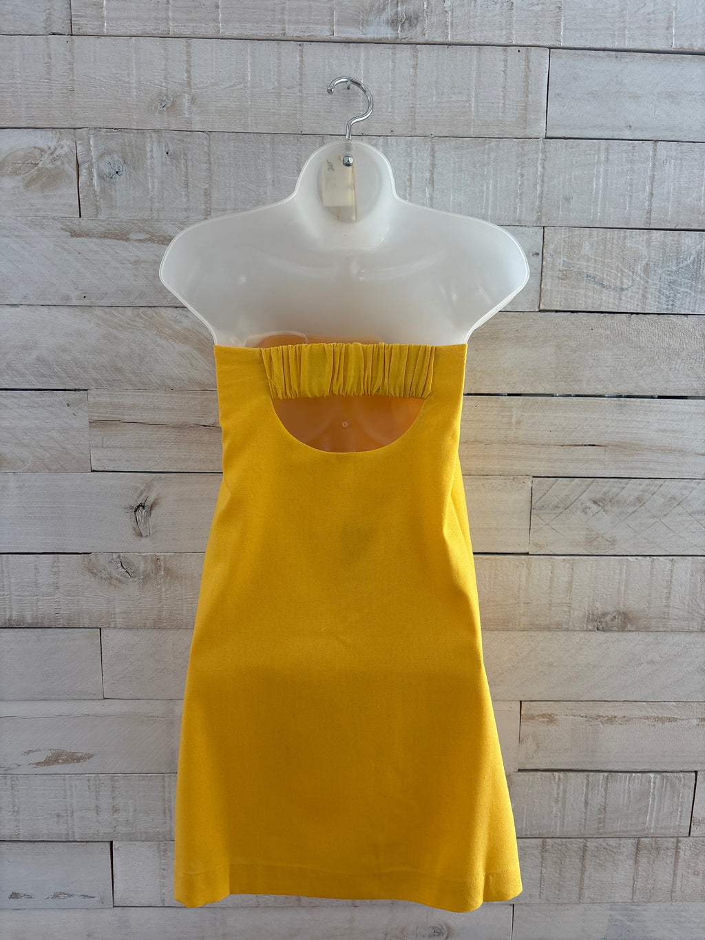 Sand Washed Strapless Mini Dress - Sunflower