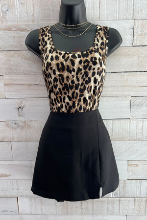 Solid Mini Skort- Black