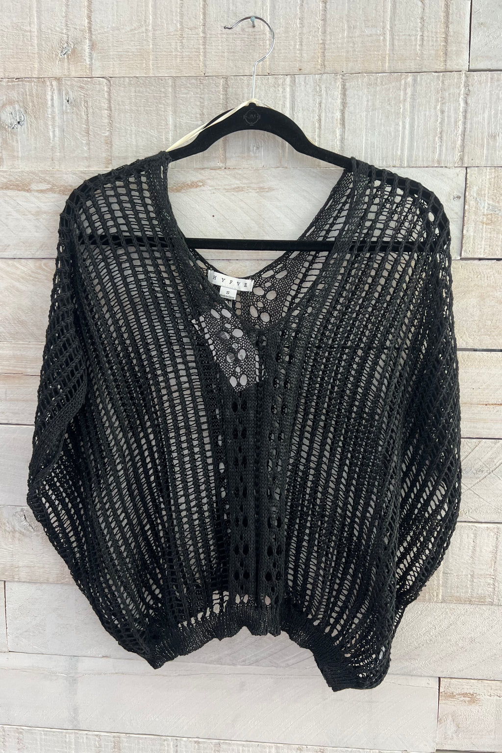 Oversized Knit Top- Black
