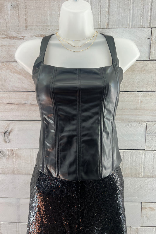Leather Corset Top