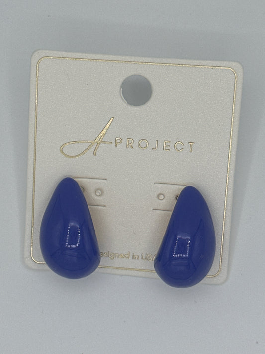 Blue Teardrop Earrings