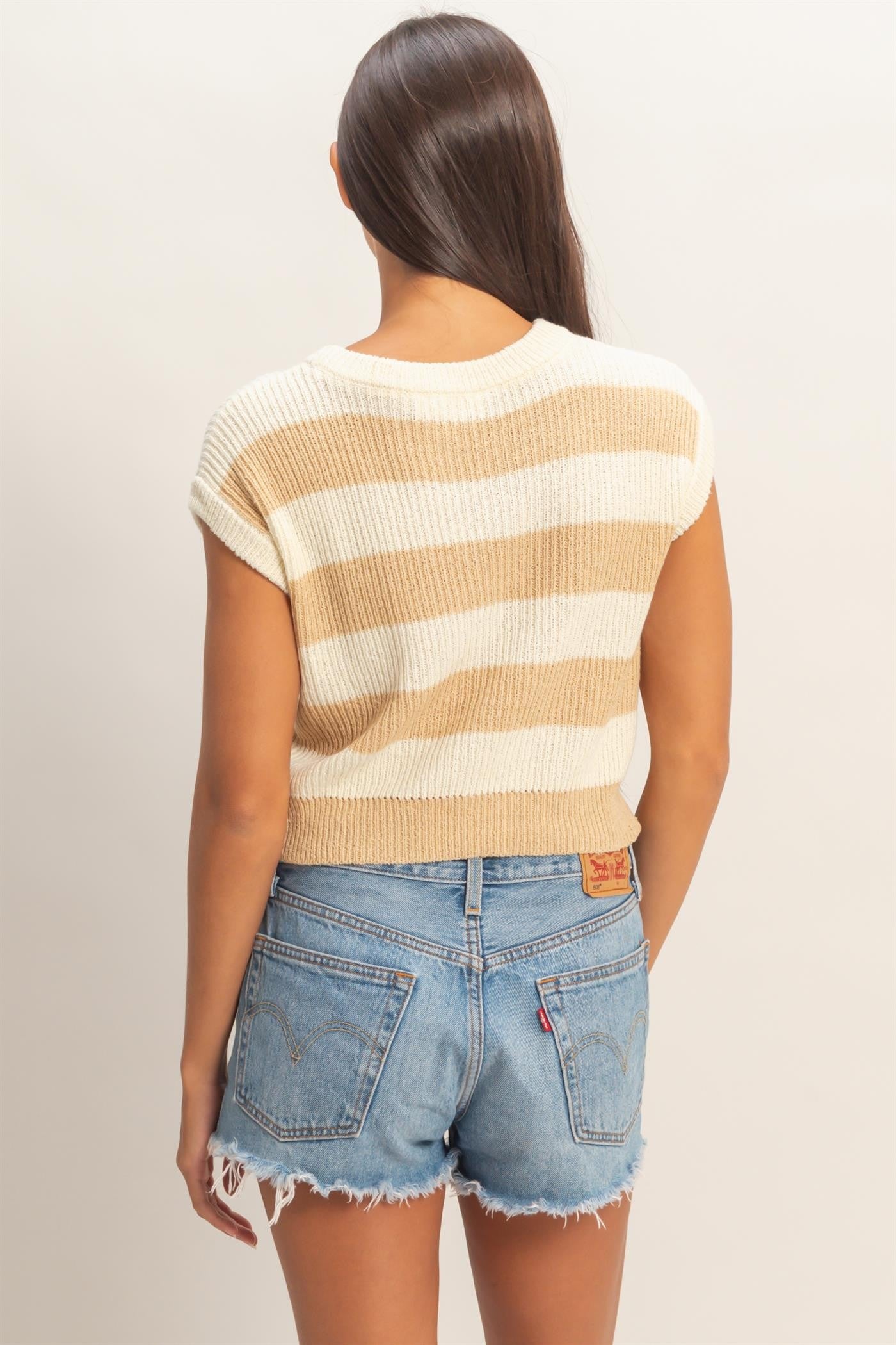 Striped Ribbed Knit Top