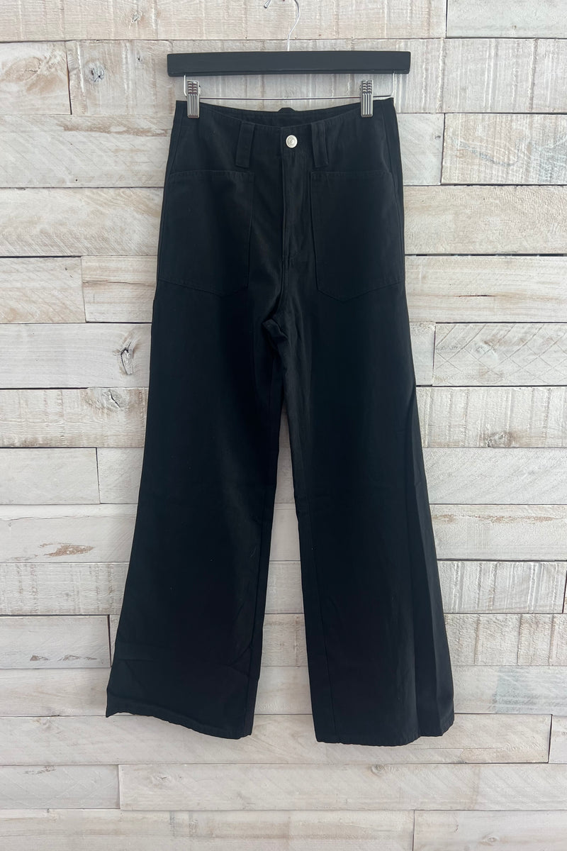 Wide Leg Pants- Black