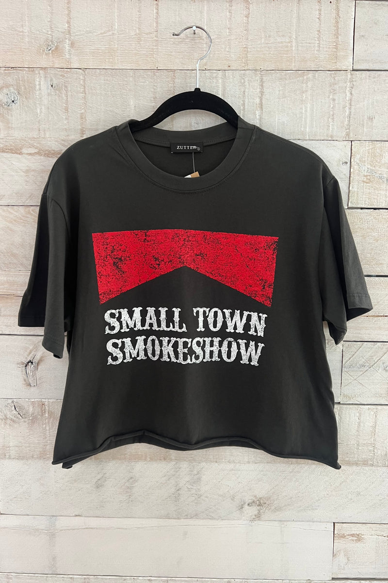 Small Town Smoke Show Graphic Tee- Black
