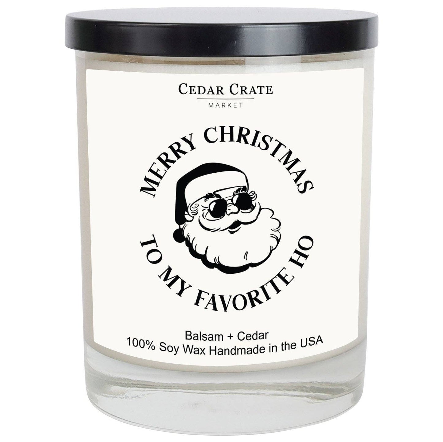 Christmas Candle - Merry Christmas To My Favorite Ho White