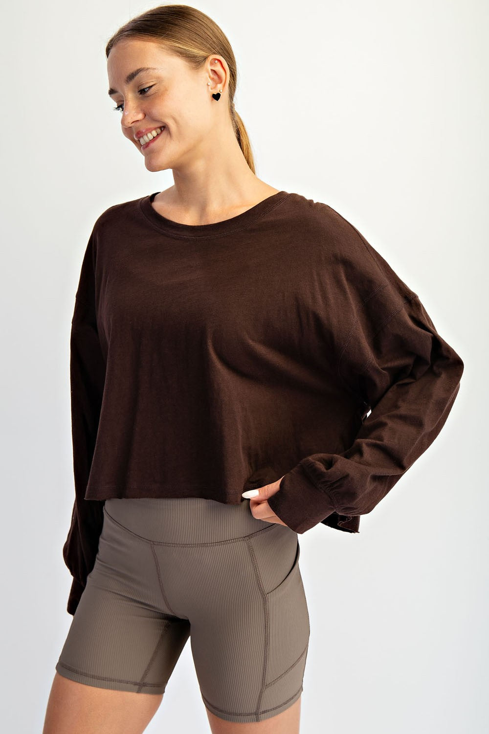 Open Back Long Sleeve Top