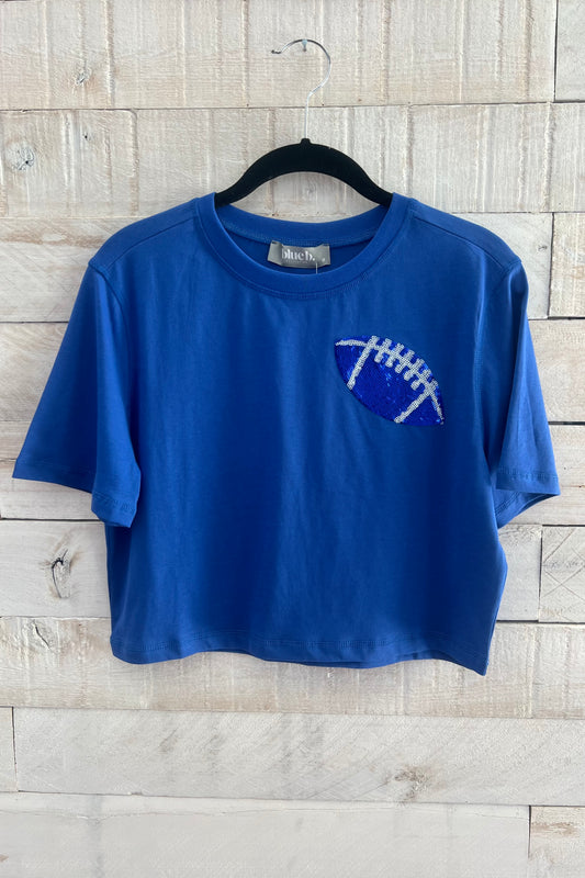 Sequin Football Crop Top