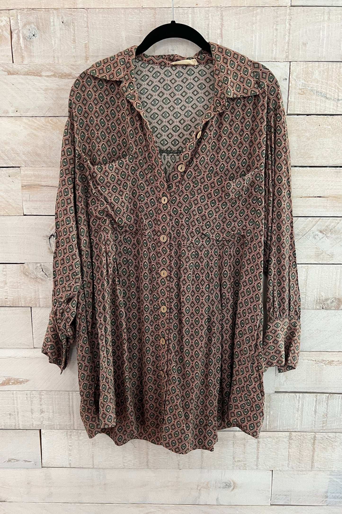 Printed Shirt Dress