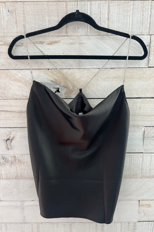 Cowl Neck Rhinestone Top