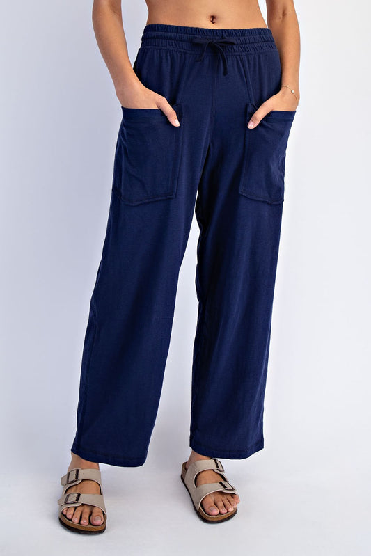 Cotton Slub Barrel Pant