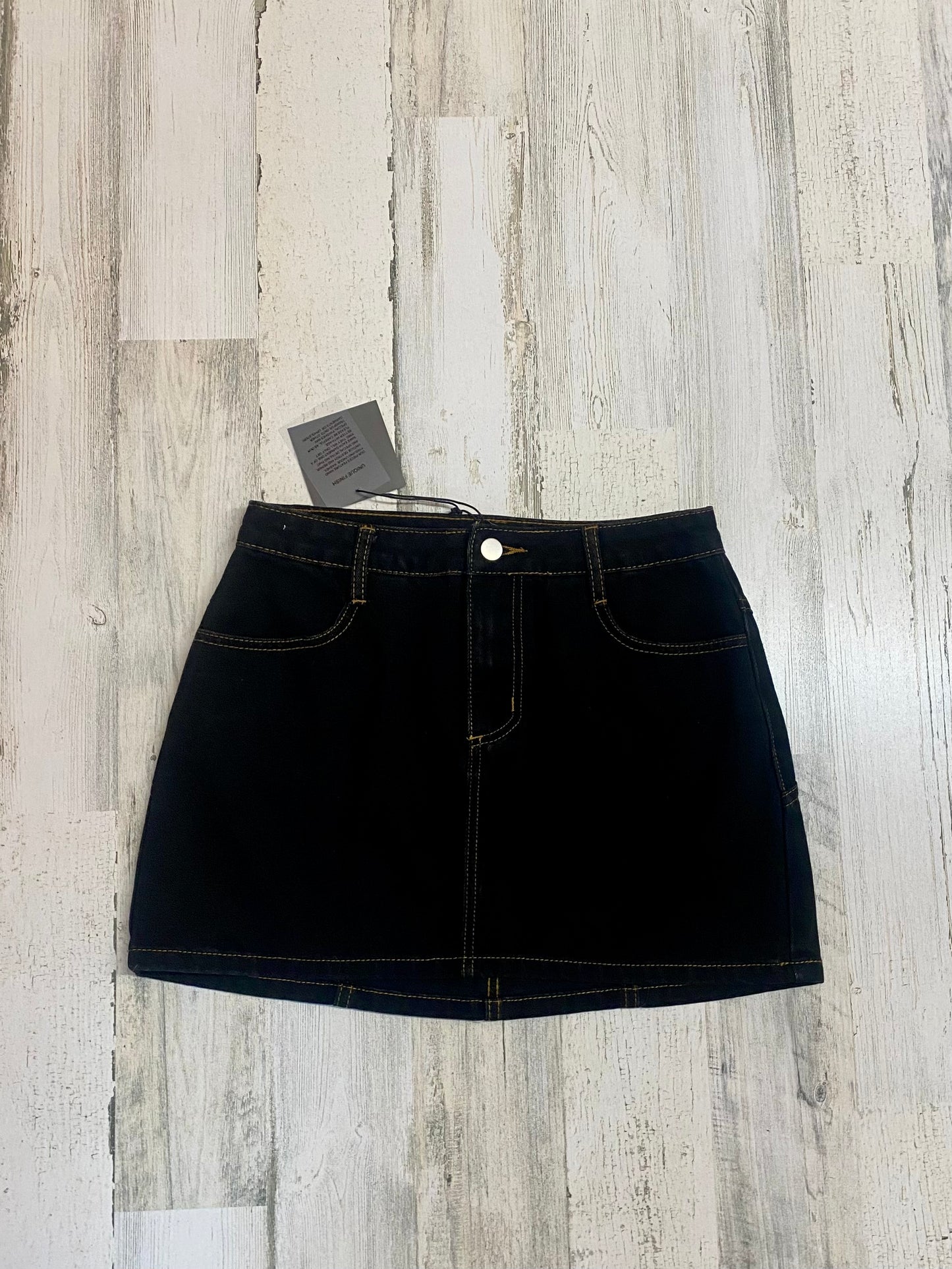 Leopard Starred Denim Skirt