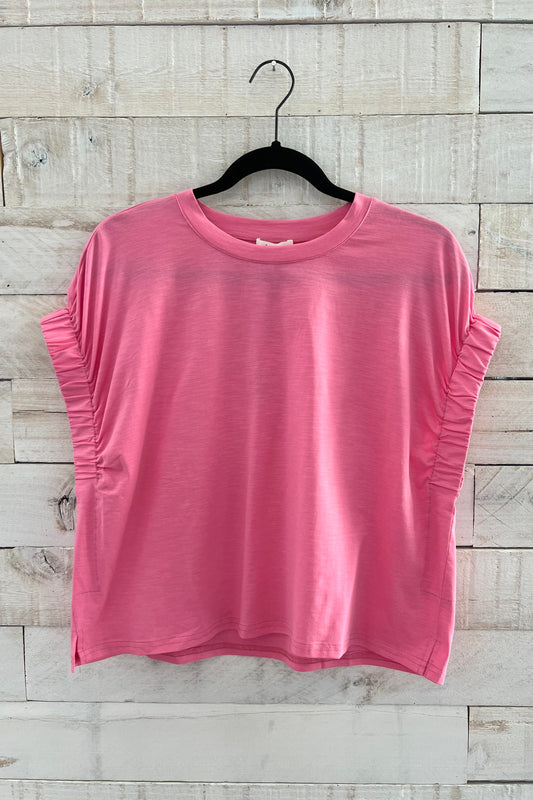Oversized Elastic Sleeve Top