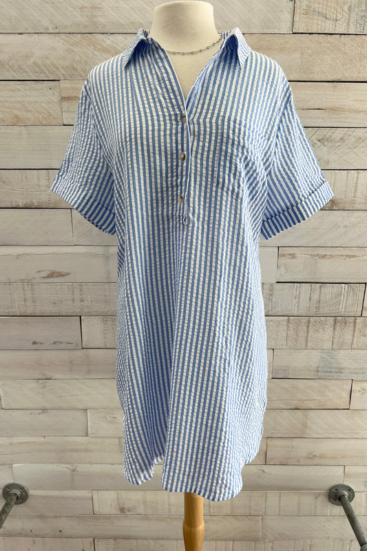 Striped Seersucker Dress