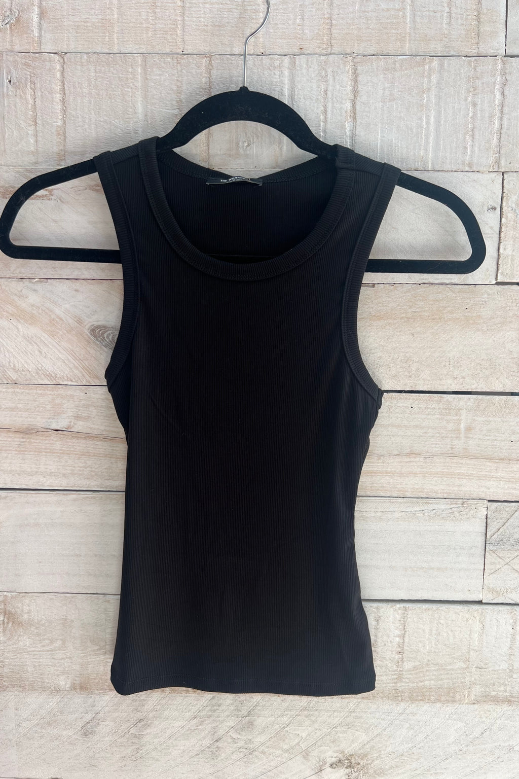 Seamless Ribbed Tank- Black