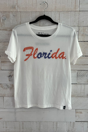 Beaded Florida Top- White