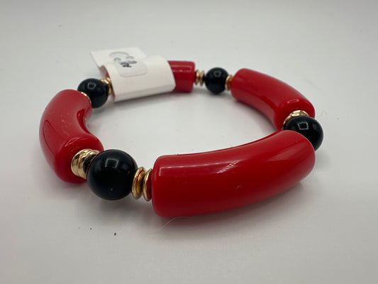 Game Day Red & Black Bracelet