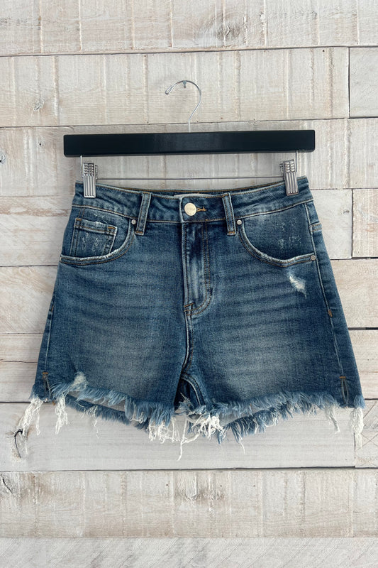 High Rise Side Slit Shorts