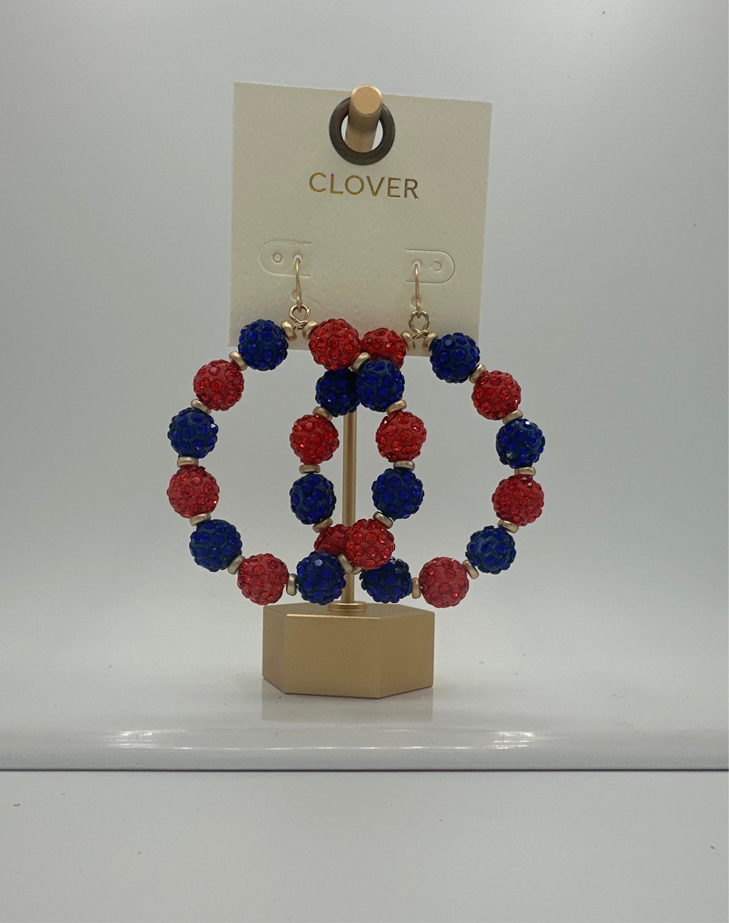 Gameday Orange & Blue Crystal Ball Hoops