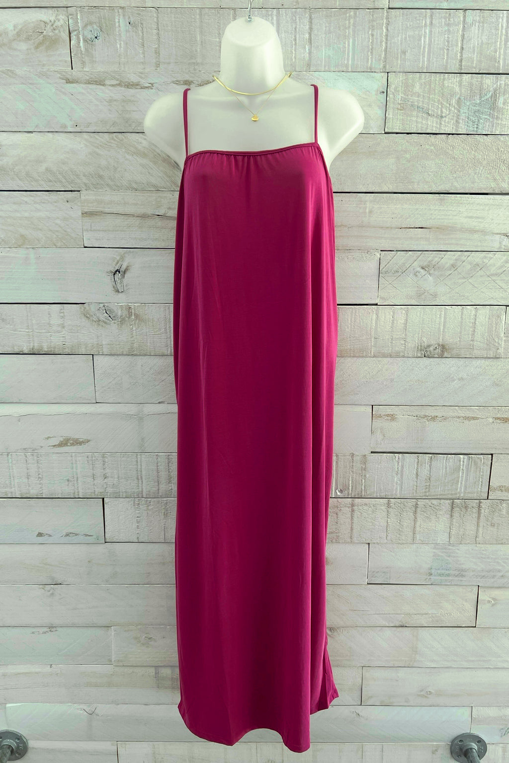 Tie Back Midi Dress- Fuchsia