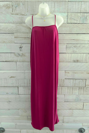 Tie Back Midi Dress- Fuchsia