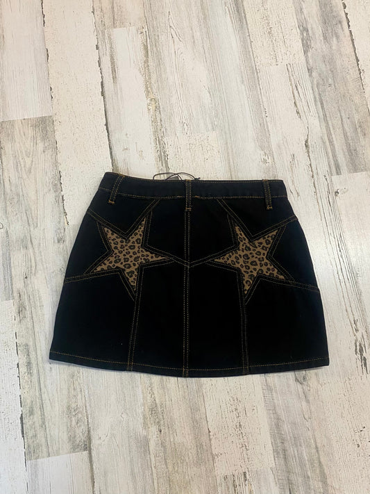 Leopard Starred Denim Skirt