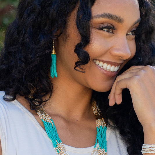 Sachi Island Waterfalls Tassel Earrings