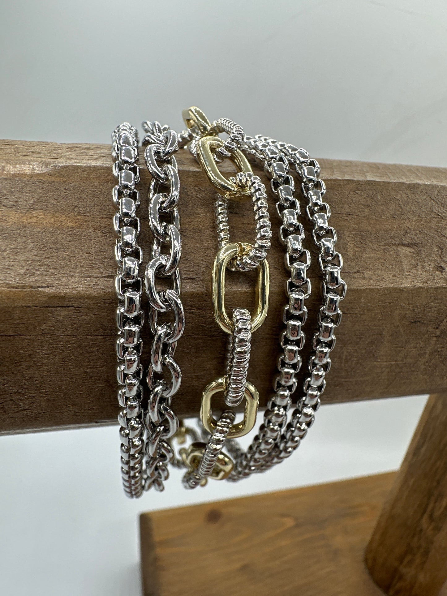 18K PVD 5-Chain Bracelet