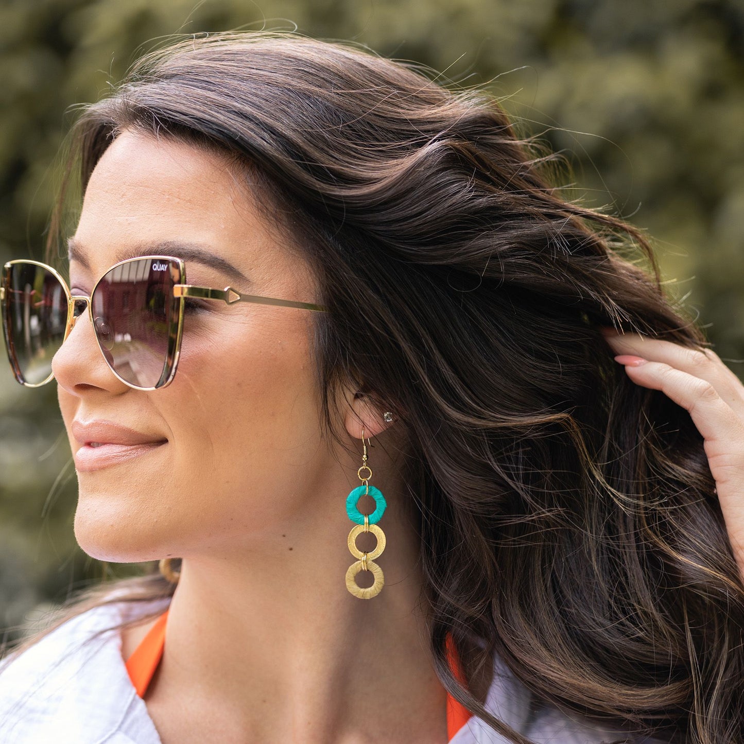 "Anju" Sachi Raffia Rings Earrings