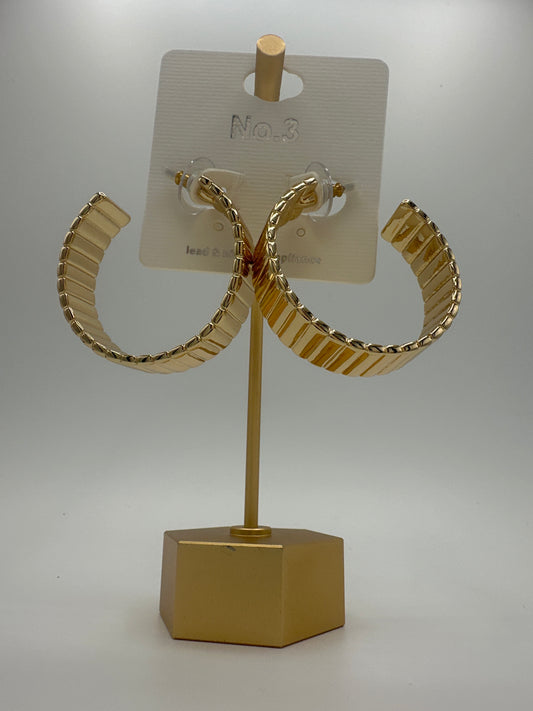 40mm Gold Omega Open Hoops