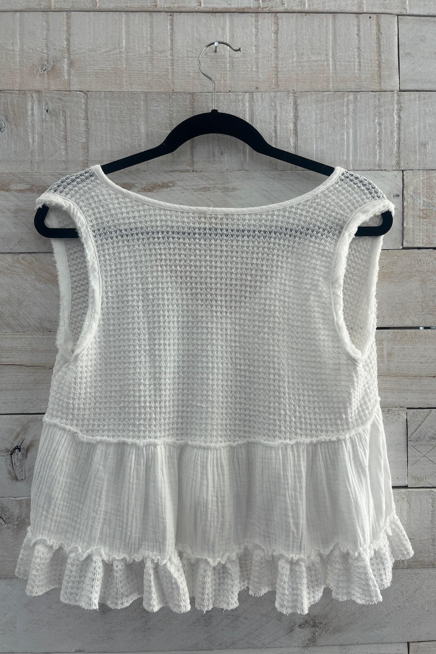 POL V Neck Gauze Tank