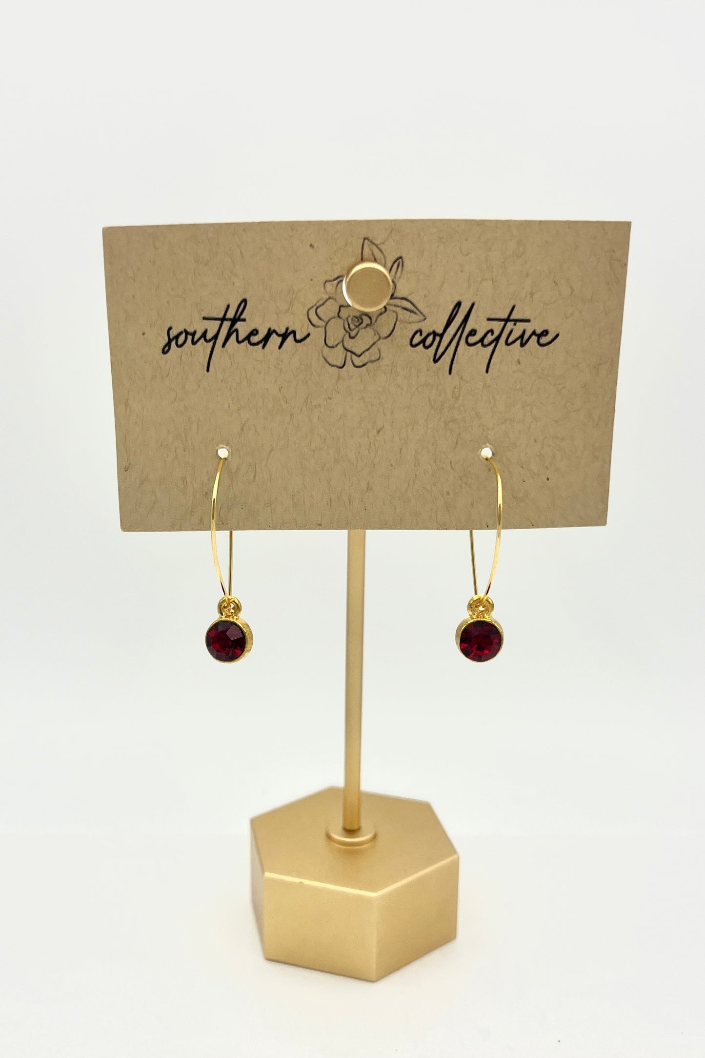 Gold Gem Earrings