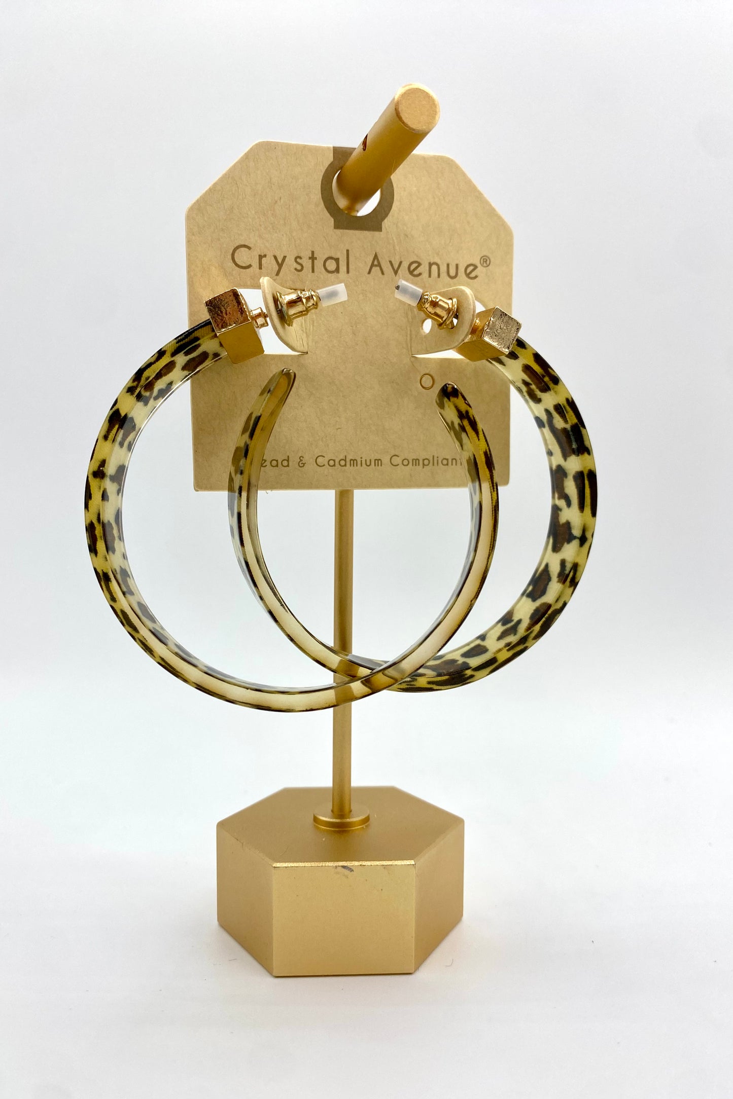 50mm Animal Print Wide Acrylic Hoops