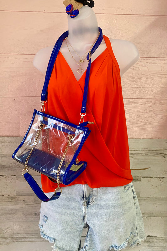 Carissa Clear Chain Strap Mini Satchel