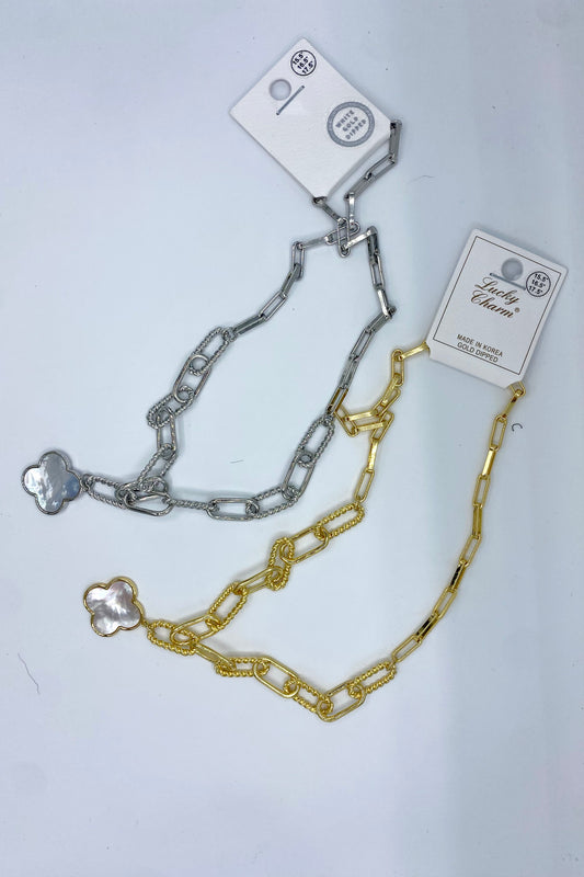 Clover Chain Linked Necklace