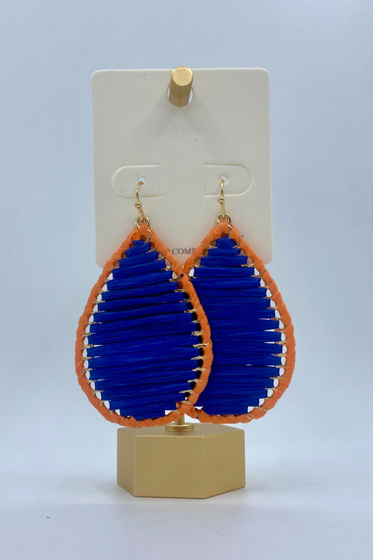 Raffia Teardrop Earrings
