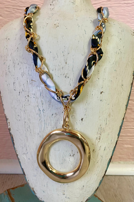 Scarf & Chain Necklace